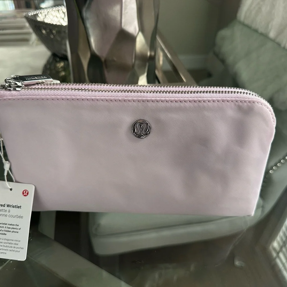 Lululemon Athletica Pink Curved Wristlet - Picture 3 of 6